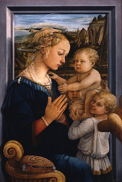 Madonna e criança com dois anjos de Fra Filippo Lippi